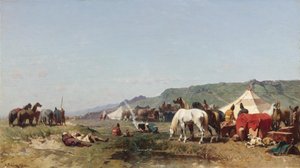 アラブのキャンプ 作： Alberto Pasini